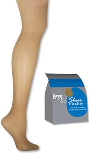 Sheer Energy Light Support Leg Control Top, Sheer Toe Pantyhose L'eggs 66110 B(M