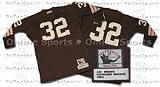 Jim Brown 1964 Cleveland Browns #32 Dark Authentic Throwback Mitchell and Ness NFL Football Jersey (Dark Brown, Size 56)
