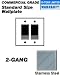 Tools & Hardware : Leviton 000-84409-040 Stainless Steel 2 Gang Wallplate, Decora/Decora