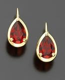 14k Gold Pear-cut Garnet Leverback Earrings (1-1/8 ct. t.w.)