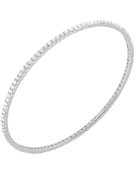 3.00 ct. tw Round Diamond Bangle Bracelet in Prong Setting - G-H SI1 - 14 Kt. White Gold