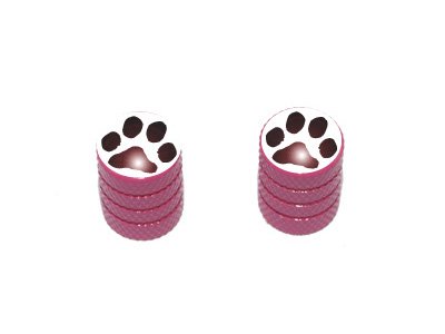 Paw Print - Dog Cat Motorcycle Bike Bicycle - Tire Rim Schrader Valve Stem Caps - Pink online