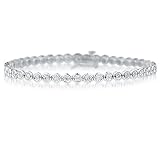14k White Gold Diamond Bezel Set Bracelet (1 cttw, I-J Color, I2-I3 Clarity), 7