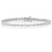 Sporting Goods : 14k White Gold Diamond Bezel Set Bracelet (1 cttw, I-J Color, I2-I3 Clarity), 7"