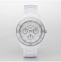 Fossil Women's ES2540 White Resin Bracelet White Analog Dial Multifunction Watch