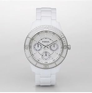 Fossil White Resin Ladies Watch ES2540