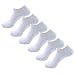Pack of 6, HOEREV Men's Bamboo Fiber No Show Invisible Socks