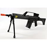 Spring SWAT M9A1 Assault Rifle 230-FPS With Bipod, Laser, Flashlight Two Magazines Airsoft Gun