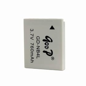 760MAH REPLACEMENT CAMERA BATTERY PACK FOR CANON NB4L NB-4L
