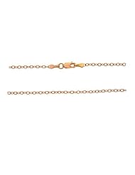 14K Rose Gold - 24" 0.9 MM. Oval Rolo Necklace Gold Chain