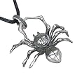 Spider Pewter Pendant Necklace