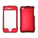 New Red Polycarbonate Hard Shell Soft Touch Skin Back Protective Case Cover For Apple Iphone 3G 3GS (8GB, 16GB, 32GB)