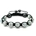 Utopia Bracelet Cristaux- unisexe - 9 aurore perles cristal Swarovski 11mm - 2 perles h�matite, r�glable de 15cm - 25cm