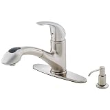 Danze D456513SS Melrose Single-Handle Kitchen Faucet with Contemporary Pull-Out Spout, Stainless Steel