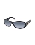Gucci - Gucci Rectangular Logo Plastic Sunglasses shiny black/shaded grey