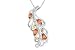 1 1/2 Carat Multigemstone and Diamond 14K White Gold Pendant w/Chain
