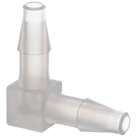 Value Plastics L50-6  Elbow Tube Fitting with Classic Series Barbs, 3/16" (4.8 mm) ID Tubing, Natural Polypropylene, (25-Pack)