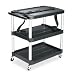 Media Master Three-Shelf Av Carts, 33 Open Electronic, Black