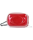 New Version Slim Small Camera Case for Casio Exilim Casio Exilim Ex-s880 Ex-z77 Ex-z1050 Ex-z1080 Ex-z75 and More + Screen Protector Kit + Cloth (Red Candy Glossy*)