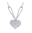 Sterling Silver CZ Pendant with Chain - Heart