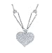 Sterling Silver CZ Pendant with Chain - Heart