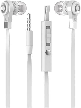 i-mi® Universal In-Ear Stereo 3.5mm Plug Earphones Earbuds EarPods for Apple iPhone Samsung Galaxy and Most of the Android Smartphones -(White[MV-125])
