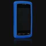 Blue Rubber Silicone Skin Cover for LG Vu / CU920 / CU915