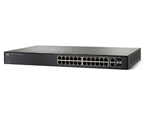 Linksys by Cisco SLM224G 24-port 10/100 + 2-port Gigabit Smart Switch - SFPs