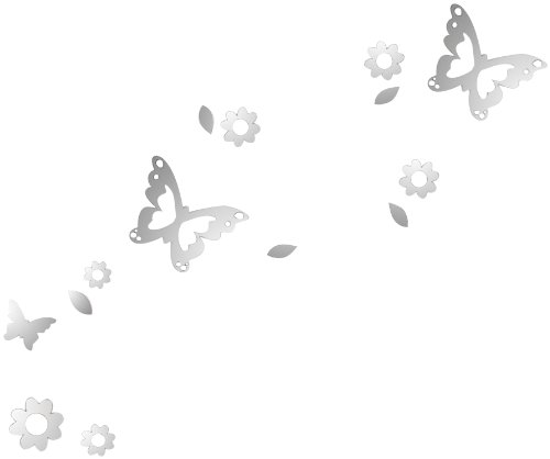 Kids Line Decor Shoppe Mirror Wall Decal, Butterfly