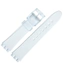 Marburger Uhrband: Kunststoff - 12 mm - transparent - Kunststoffschließe