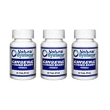 Natural Systems 3 PACK Ginseng + Ginkgo Biloba 60 tablets Enhance Memory Brain