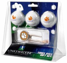 Clemson Tigers 3 Golf Ball Gift Pack With Cap Tool