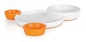Boon Groovy - Interlocking Plate and Bowl Set - Orange/White
