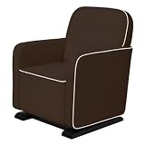 Kyoto Glider in Mocha/Cream with Optional Ottoman