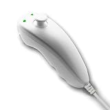 Memwah Manette Nunchuk Contrôleur Blanche pour Nintendo Wii