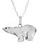 Cheeky Monkey Polar Bear Pendant, Stone sapphire