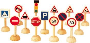 Childrens Toyshop  Toys : Plan Toys 62030 Traffic Signs and Lights UK