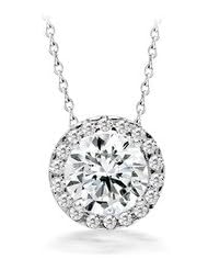 0.55 Ct Womens Round Brilliant Diamond Halo Pendant On 14k White Gold or Yellow Gold