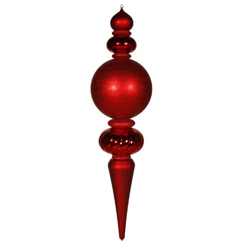Buy Large 62" Red Commercial Size Shatterproof Finial Christmas
Ornament Decoration with best price