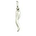 14k White Gold Italian Horn Charm Lucky Jewelry 15mm
