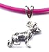 18 Fuschia German Shepherd Necklace Sterling Silver Jewelry