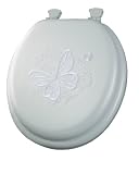 Tools & Hardware : Mayfair 1386EC 000 Soft Series Butterfly Toilet Seat with Easy-Clean Hinges, Round, White