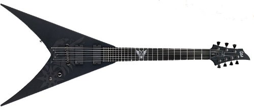 ESP/LTD HEX-7 Black Satin w Eagle Graphic