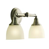KOHLER K-10571-BN Devonshire Double Wall Sconce, Vibrant Brushed Nickel