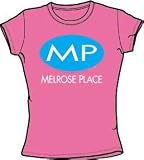 Melrose Place TV Show MP LOGO Juniors Size Fitted Hot Pink Tee