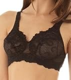 Lunaire "Sevilla" Embroidered Wireless Bra Black 38DD