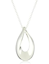 Argento Vivo Thumbprint Teardrop Pendant Necklace