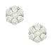 Jewelry : Lds Round Flower Design Diamond Stud Earrings .51cttw