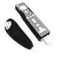 Eforcity Premium 2 Tone Virgin Silicone Skin Case For Nintendo Wii Remote Control & Nunchuk Black / Gray