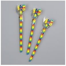 Rainbow Pencil with Train Eraser SET OF 3